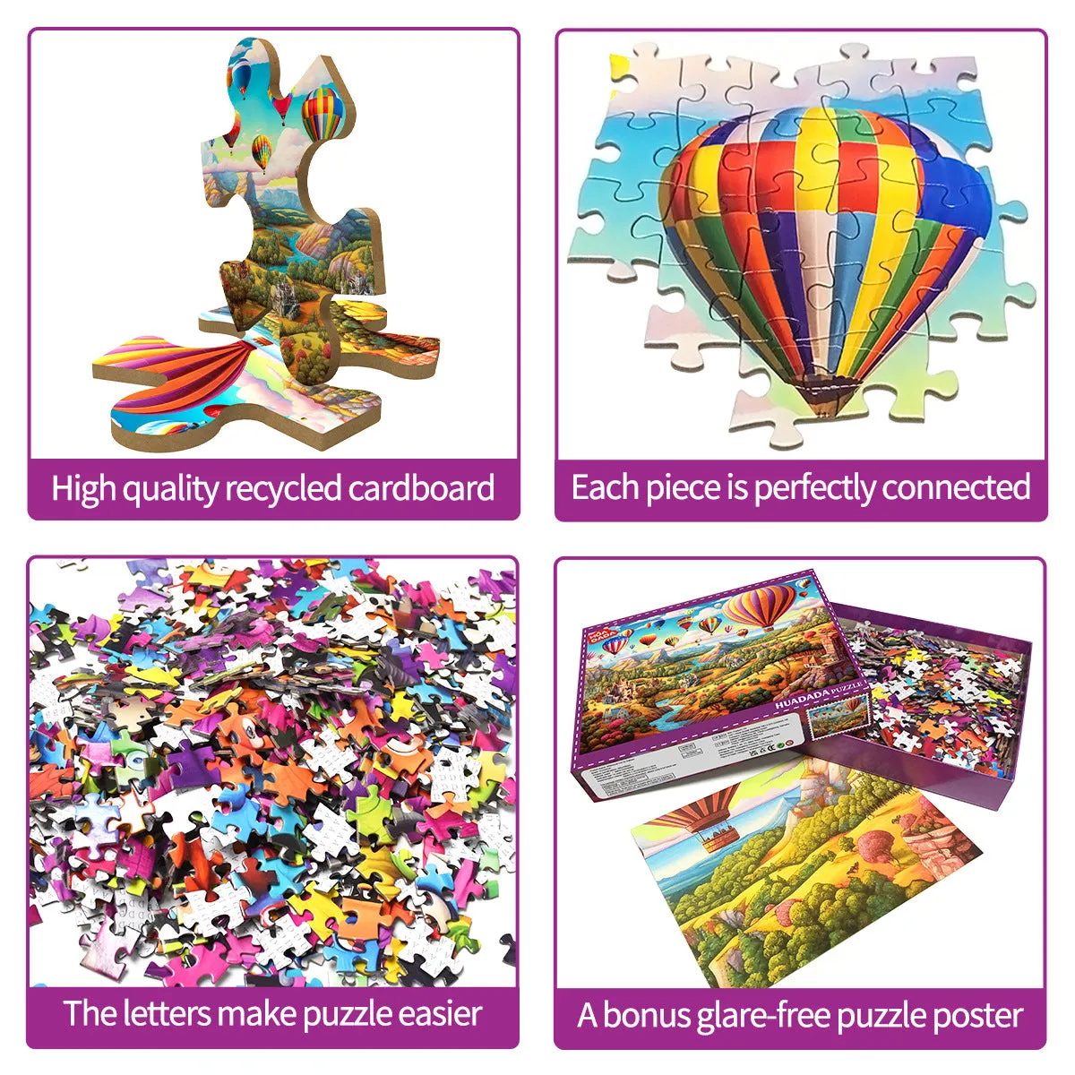 1000-Piece Hot Air Balloon Adventure Jigsaw Puzzle for Adults | Challenging Puzzle | Scenic View | Cognitive Enhancement