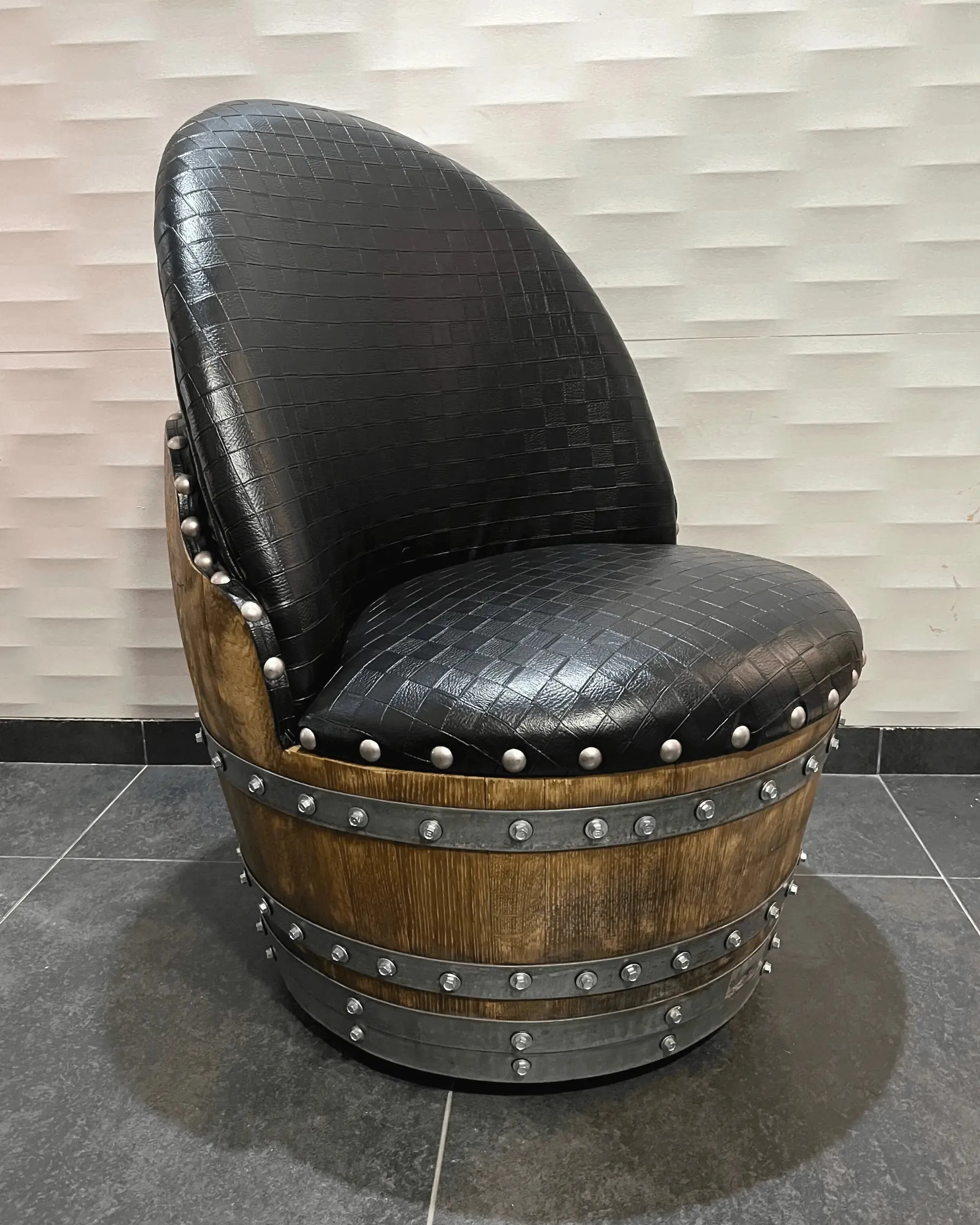 2-Chair Barrel Hoop Table Set