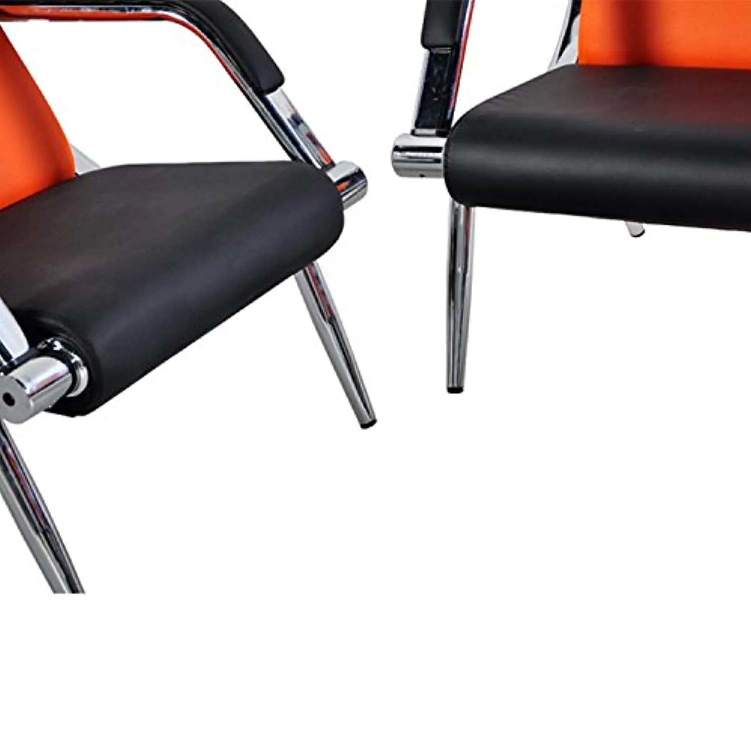 2 Pcs PU Leather Office Reception Chair Executive Side Waiting Room