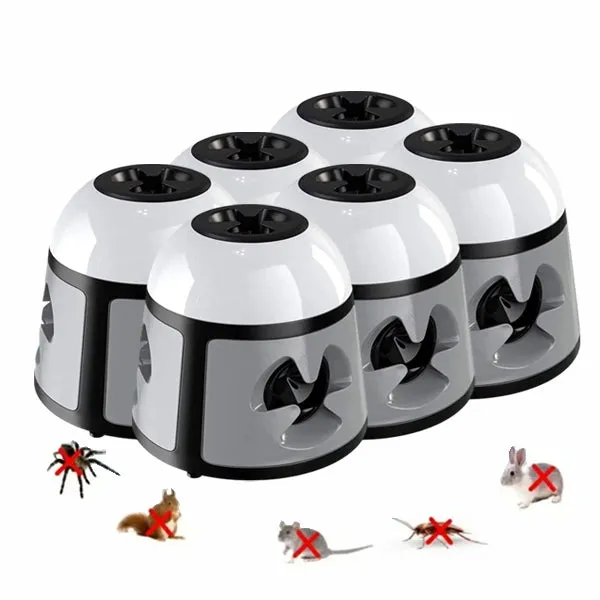 360 Ultrasonic Rodent Repeller  4-Mode Mouse & Rat Deterrent with Flashing Lights & Alarm, Indoor Pest Control for Mice, Cockroaches, Ants, Spiders