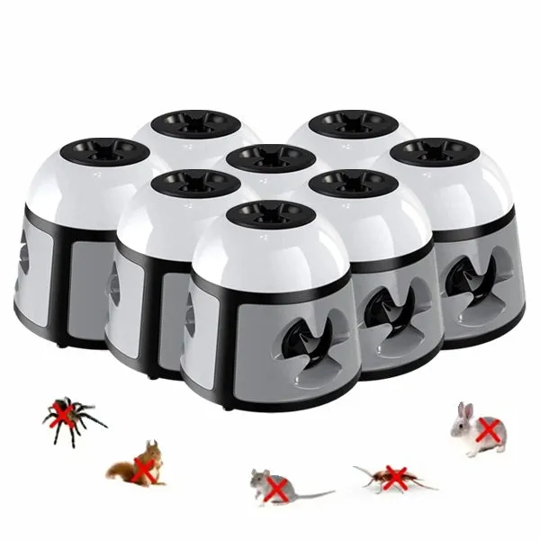 360 Ultrasonic Rodent Repeller  4-Mode Mouse & Rat Deterrent with Flashing Lights & Alarm, Indoor Pest Control for Mice, Cockroaches, Ants, Spiders
