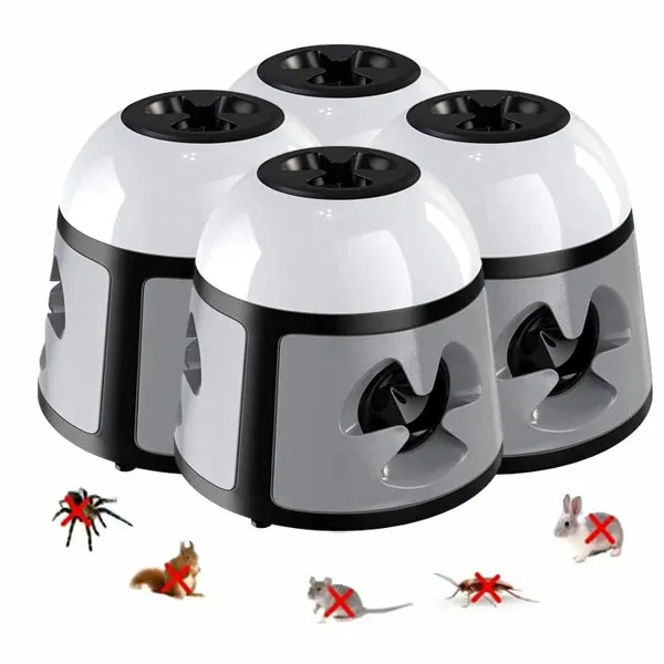 360 Ultrasonic Rodent Repeller  4-Mode Mouse & Rat Deterrent with Flashing Lights & Alarm, Indoor Pest Control for Mice, Cockroaches, Ants, Spiders