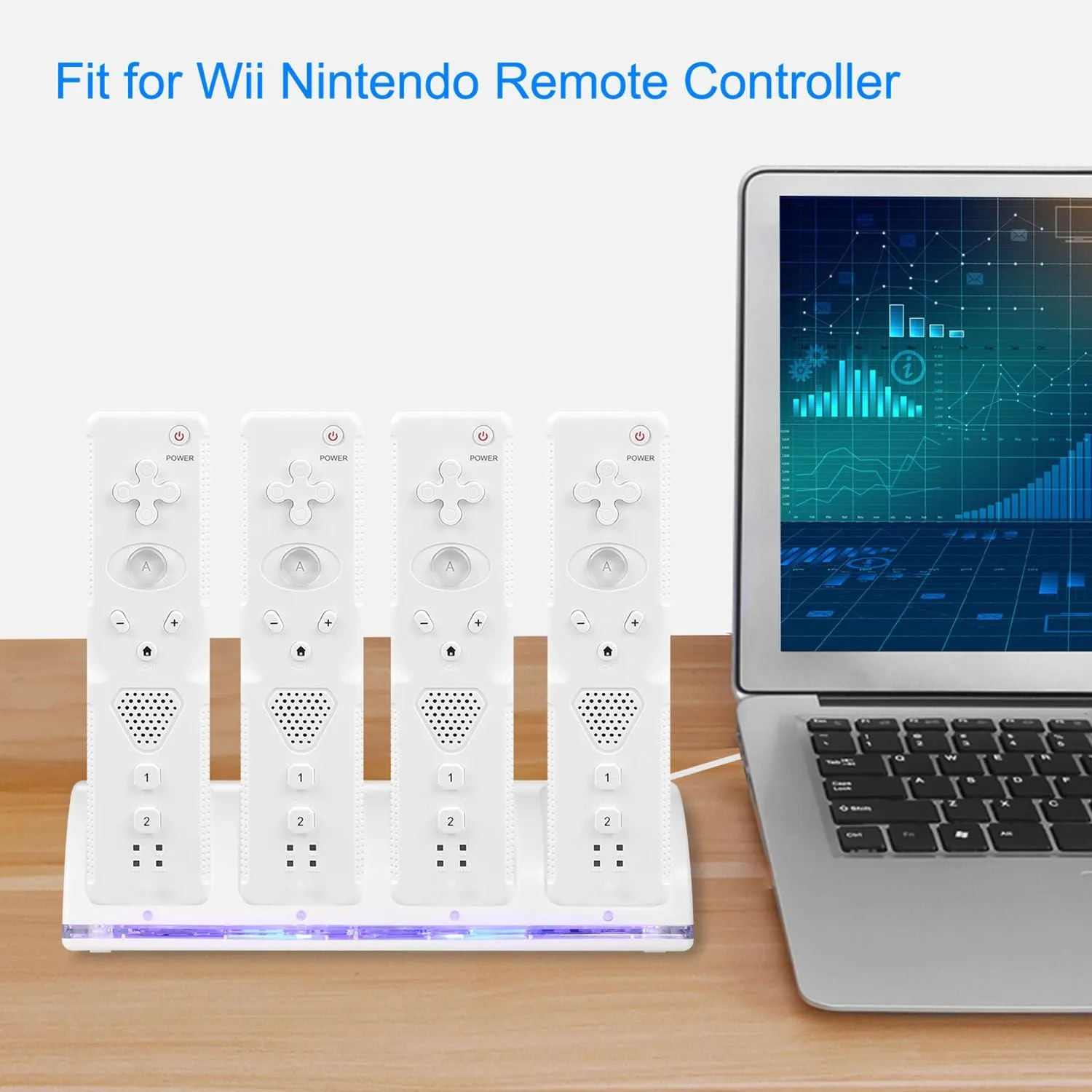4 Remotes Charging Dock Game Controller Charger 2800mAh Rechargeable Battery Charging Stations