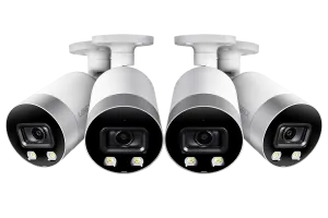 4K Ultra HD Smart Deterrence IP Camera with Color Night Vision (4-pack)