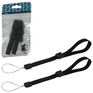 Adjustable wrist strap for handheld games consoles, cameras & mobiles replacement – 2 pack black | ZedLabz
