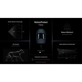 Ajax MotionProtect Fibra Wired indoor motion detector Black