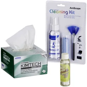 AmScope Microscope and Camera Cleaning Kit  for Lenses, Body and TV or Computer Screens