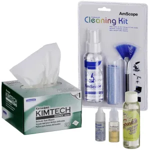 AmScope Microscope Operation and Maintenance Kit  - Immersion Oil & Cleaning Package