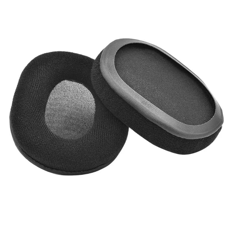 Black Leather Earbud Covers for Logitech g Pro x Headphones