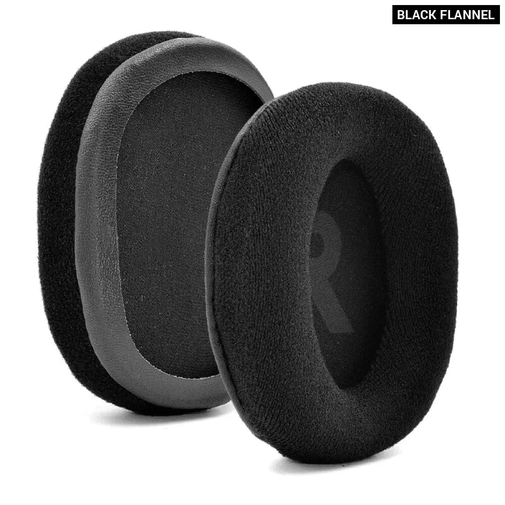 Black Leather Earbud Covers for Logitech g Pro x Headphones