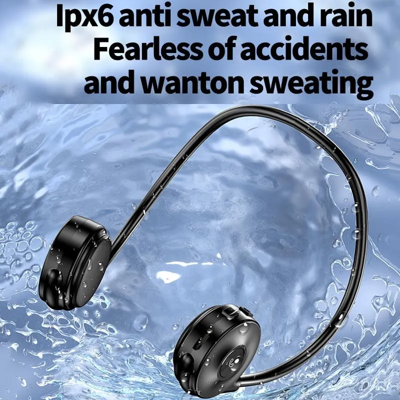 Bone Conduction Bluetooth Earphones with Stereo Vibration Speaker