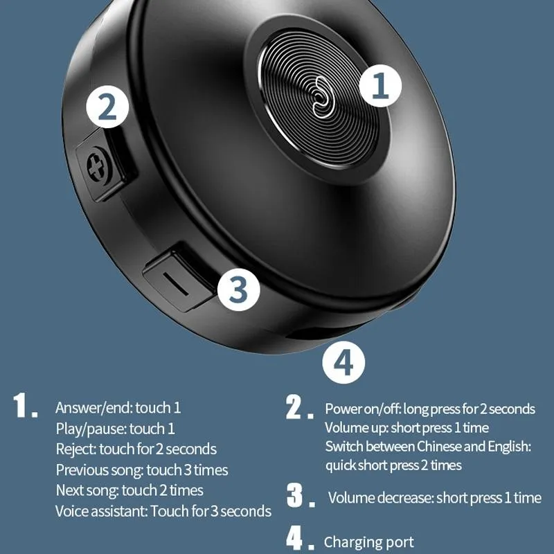Bone Conduction Bluetooth Earphones with Stereo Vibration Speaker