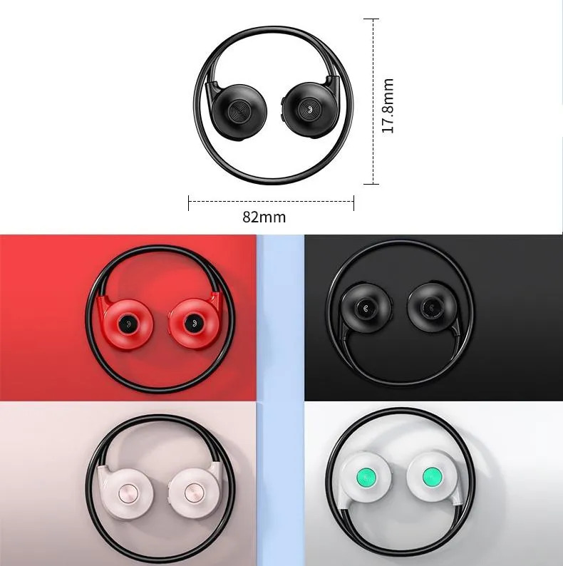 Bone Conduction Bluetooth Earphones with Stereo Vibration Speaker
