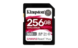 Card 256Gb Kingston Canvas React Plus Sdxc 300Mb/S