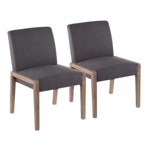 Carmen Chair - Set of 2 Gray By LumiSource - DC-CARMEN WWGY2