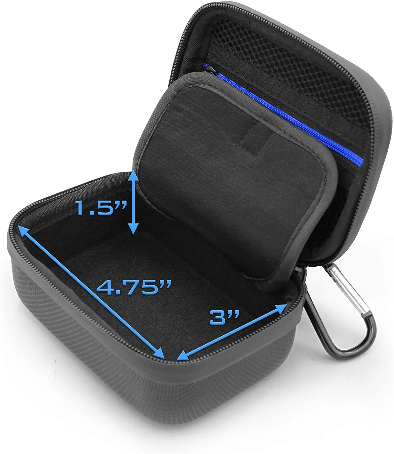 CASEMATIX Hard Shell Travel Case Compatible with Garmin eTrex SE 2.2, 22x, 30x, Touch 35 and More - Protective Carrying Case with Lanyard and Carabiner