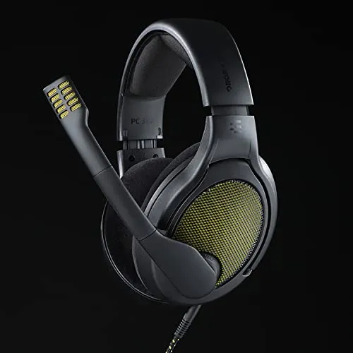 DROP   EPOS PC38X Gaming Headset Noise-Cancelling Microphone with Over-Ear Open-Back Design, Velour Earpads, Compatible with PC, PS4, PS5, Switch, Xbox, Mac, Mobile, and More (Yellow)
