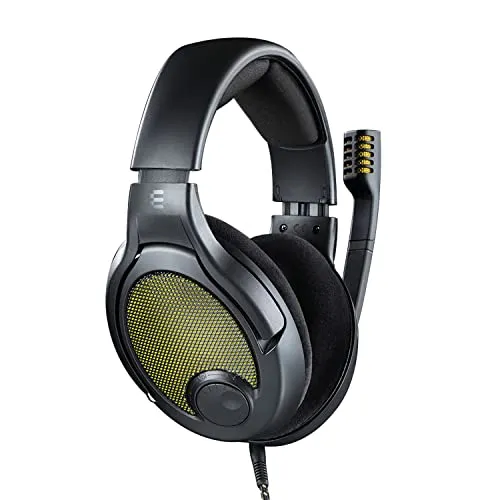 DROP   EPOS PC38X Gaming Headset Noise-Cancelling Microphone with Over-Ear Open-Back Design, Velour Earpads, Compatible with PC, PS4, PS5, Switch, Xbox, Mac, Mobile, and More (Yellow)