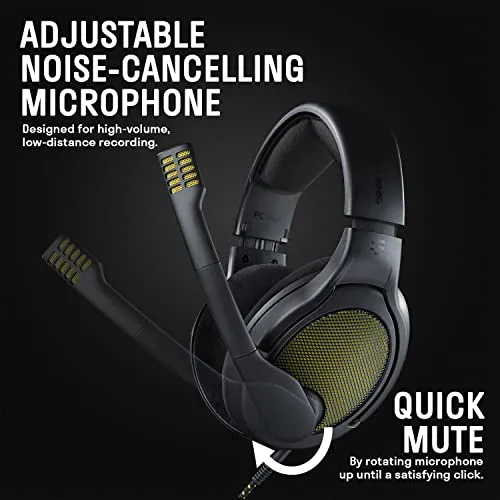 DROP   EPOS PC38X Gaming Headset Noise-Cancelling Microphone with Over-Ear Open-Back Design, Velour Earpads, Compatible with PC, PS4, PS5, Switch, Xbox, Mac, Mobile, and More (Yellow)