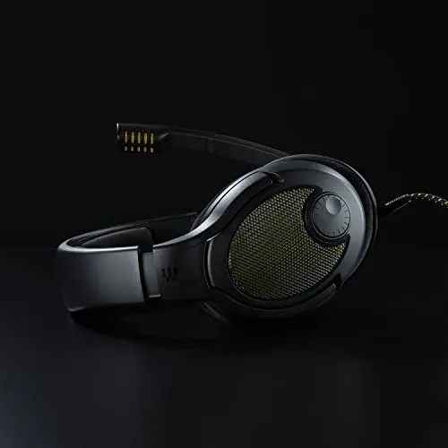 DROP   EPOS PC38X Gaming Headset Noise-Cancelling Microphone with Over-Ear Open-Back Design, Velour Earpads, Compatible with PC, PS4, PS5, Switch, Xbox, Mac, Mobile, and More (Yellow)