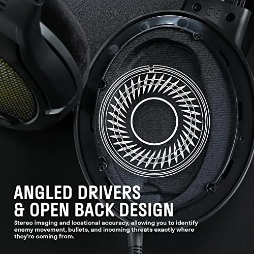 DROP   EPOS PC38X Gaming Headset Noise-Cancelling Microphone with Over-Ear Open-Back Design, Velour Earpads, Compatible with PC, PS4, PS5, Switch, Xbox, Mac, Mobile, and More (Yellow)