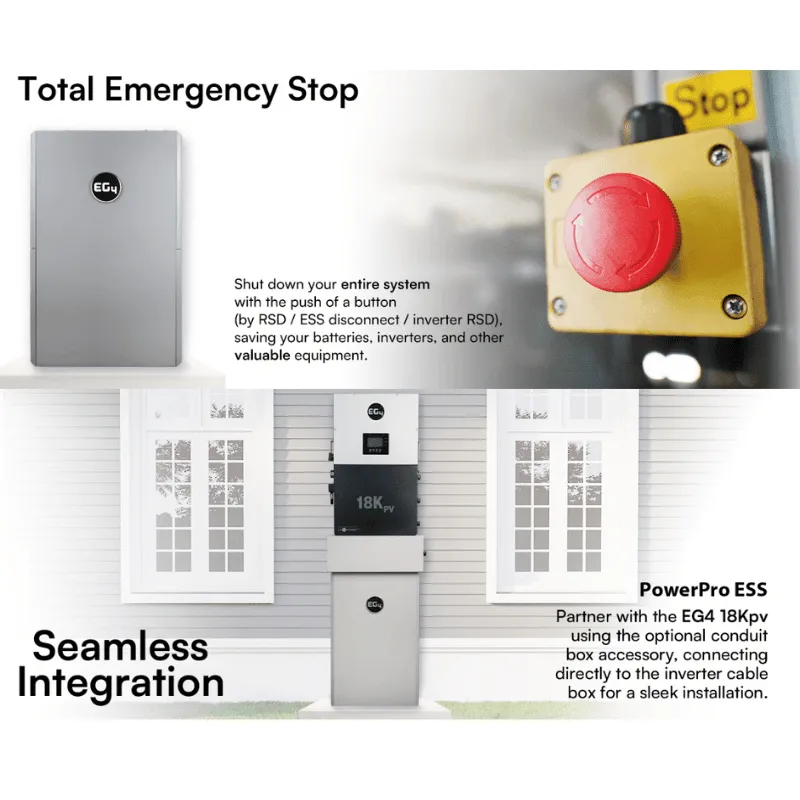 EG4 18K PowerPro ESS | 14.3kWh - 28.6kWh Capacity | EG4-18Kpv & EG4-PowerPro WallMount Battery Bundle |10-Year Warranty