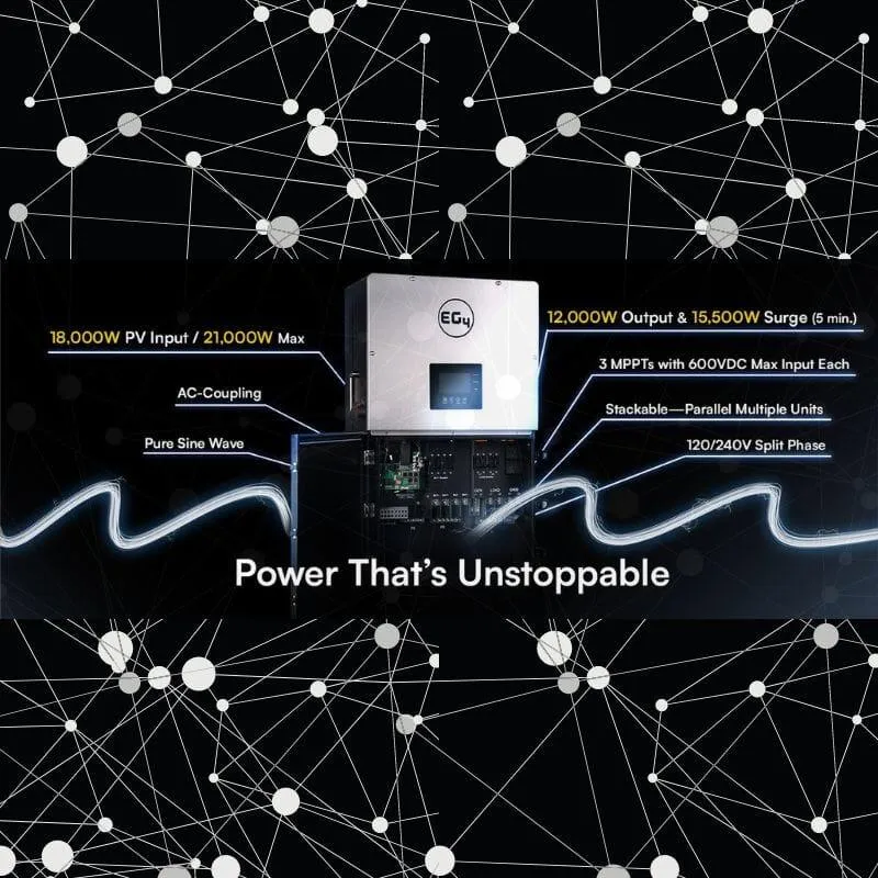 EG4 18K PowerPro ESS | 14.3kWh - 28.6kWh Capacity | EG4-18Kpv & EG4-PowerPro WallMount Battery Bundle |10-Year Warranty