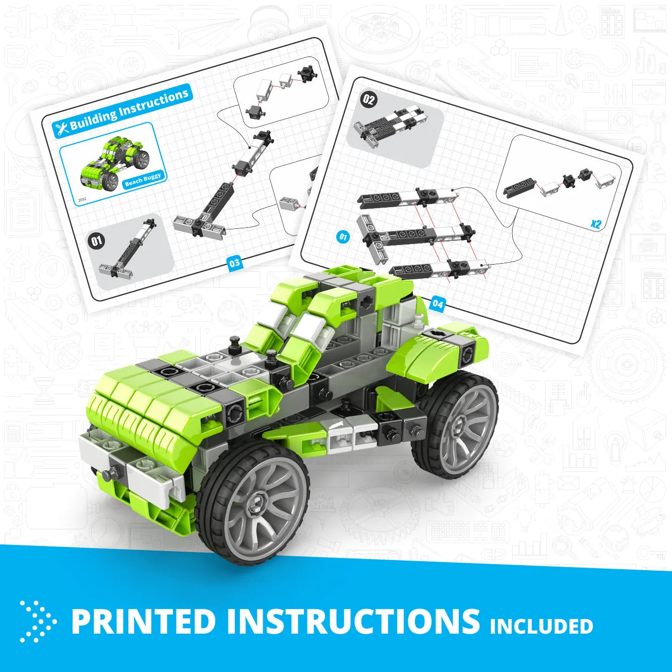 Engino Inventor Mechanics "Beach Buggy" with 5 Bonus Models