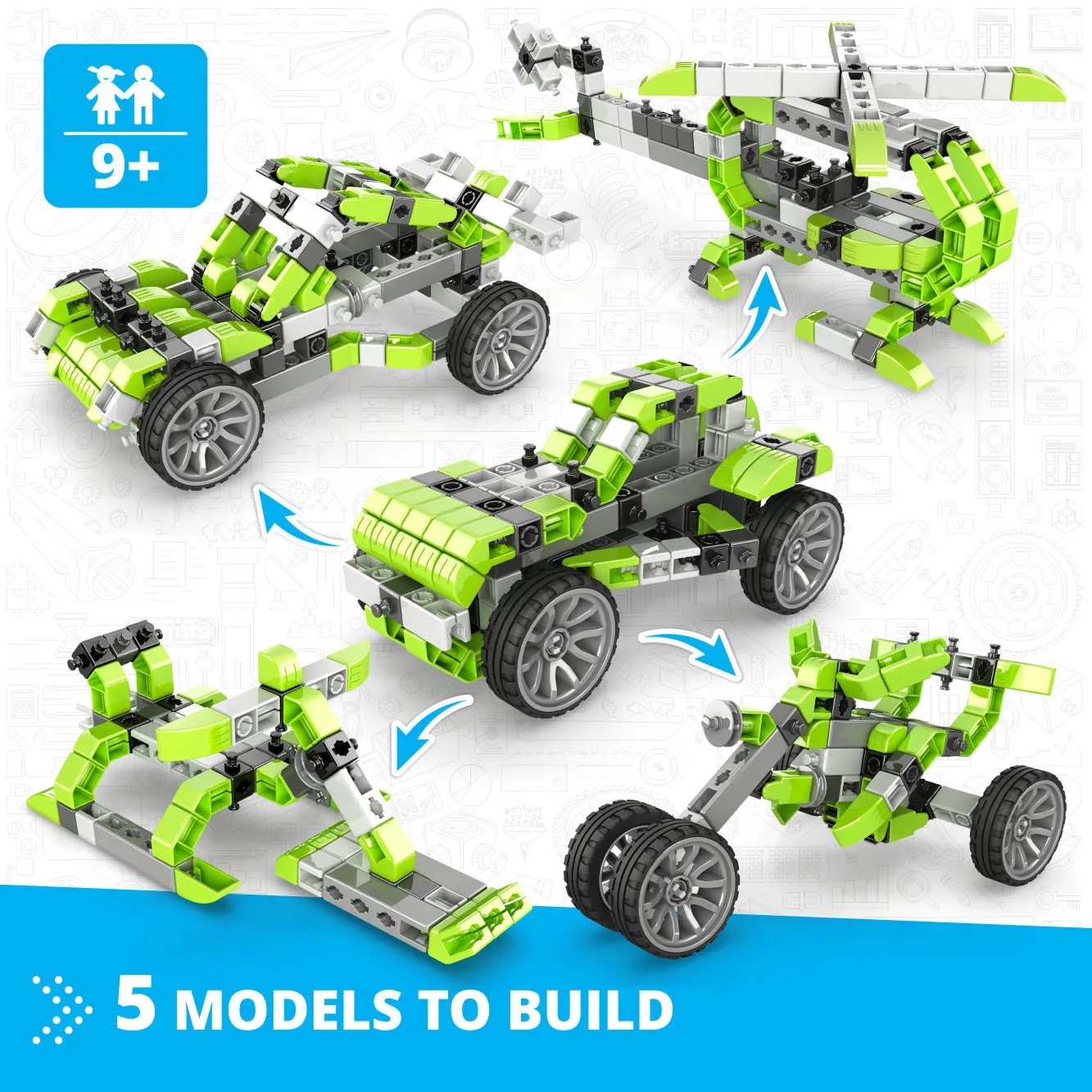 Engino Inventor Mechanics "Beach Buggy" with 5 Bonus Models