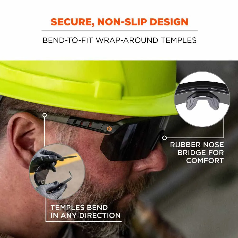 Ergodyne 55006 AEGIR-AFAS Matte Black Frame Smoke Lens AFAS Safety Glasses