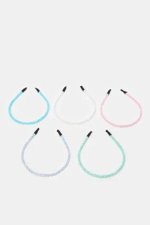 Girls Assorted Embellished Headband Set (5 Piece)