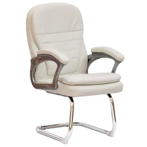 High-Back Comfortable Pu Leather Office Chair 511G White
