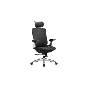 High-Back Height Adjustableand Swiveling Mesh Office Chair With Headrest H08-A