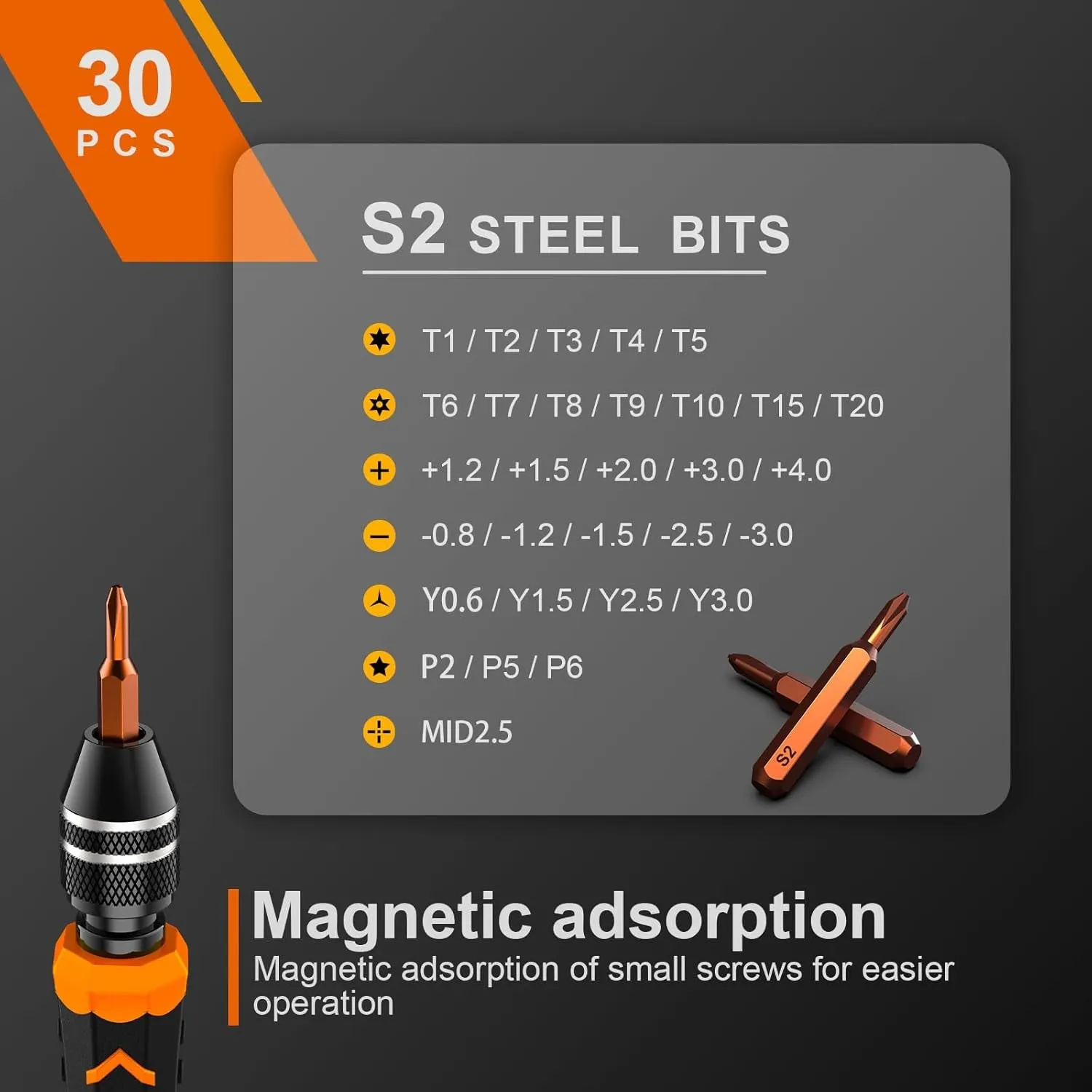 JOREST 38Pcs Small Precision Screwdriver Set, Tool Gifts for Men, Christmas Gifts for him with Torx T5, T6, Repair Tool Kit for Macbook, Computer, Laptop, iPhone, PS4 PS5, Xbox, Switch, glasses, Watch