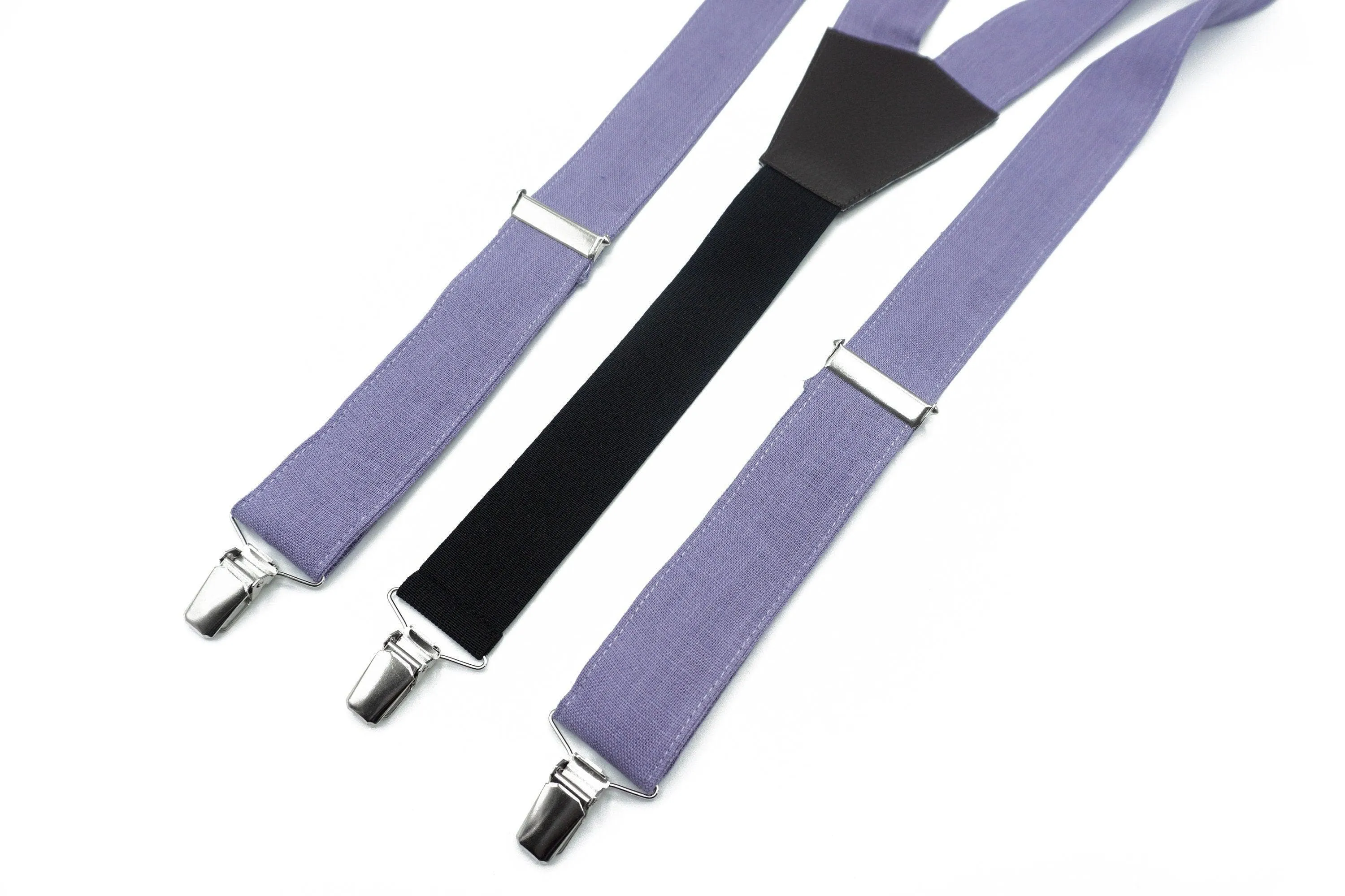 Linen Lilac Lavender Groomsmen/Kids Accessories - Tie, Bow Tie, Suspenders, Pocket Square, Necktie, and Bow Tie