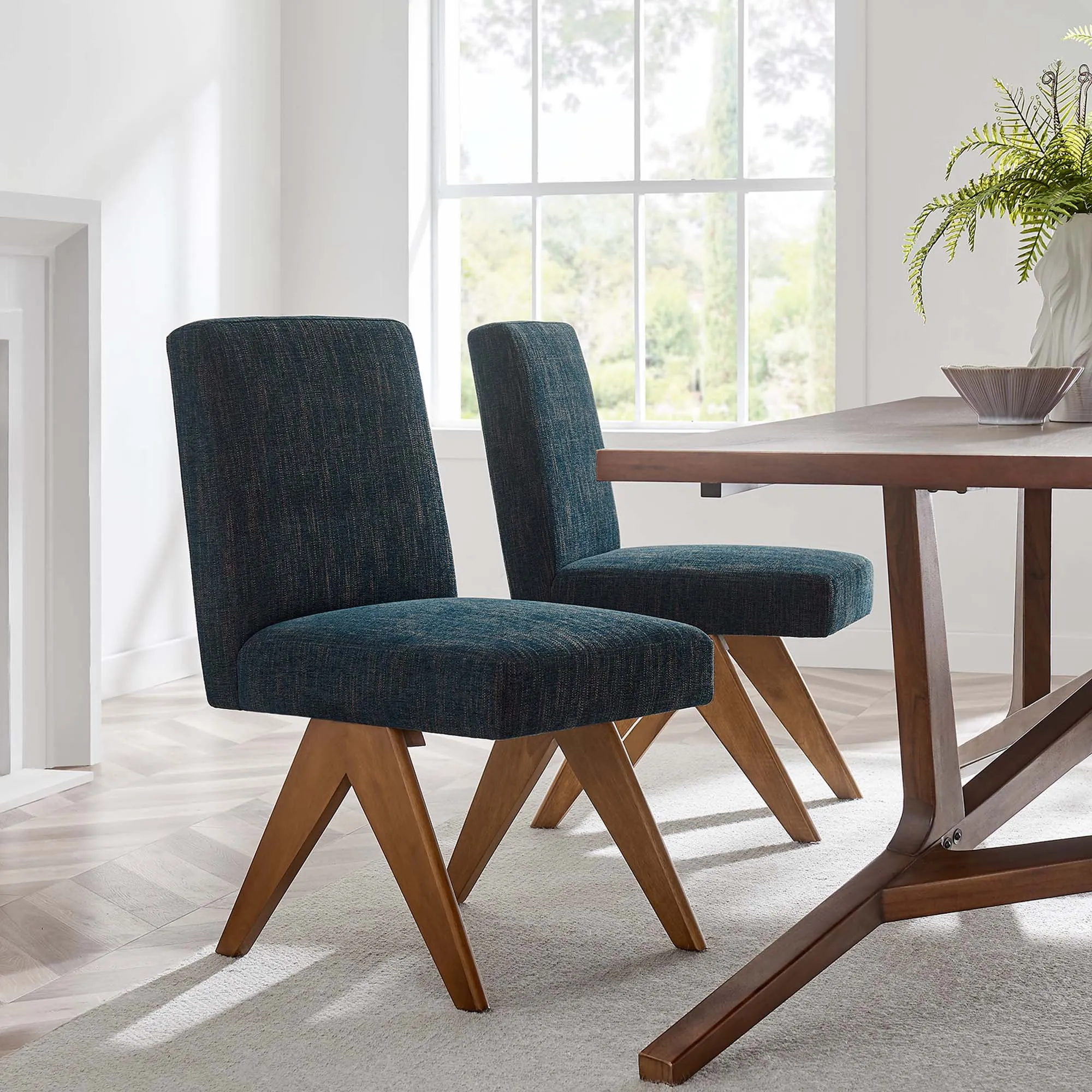 Lyra Fabric Dining Room Side Chair - Set of 2 by Modway
