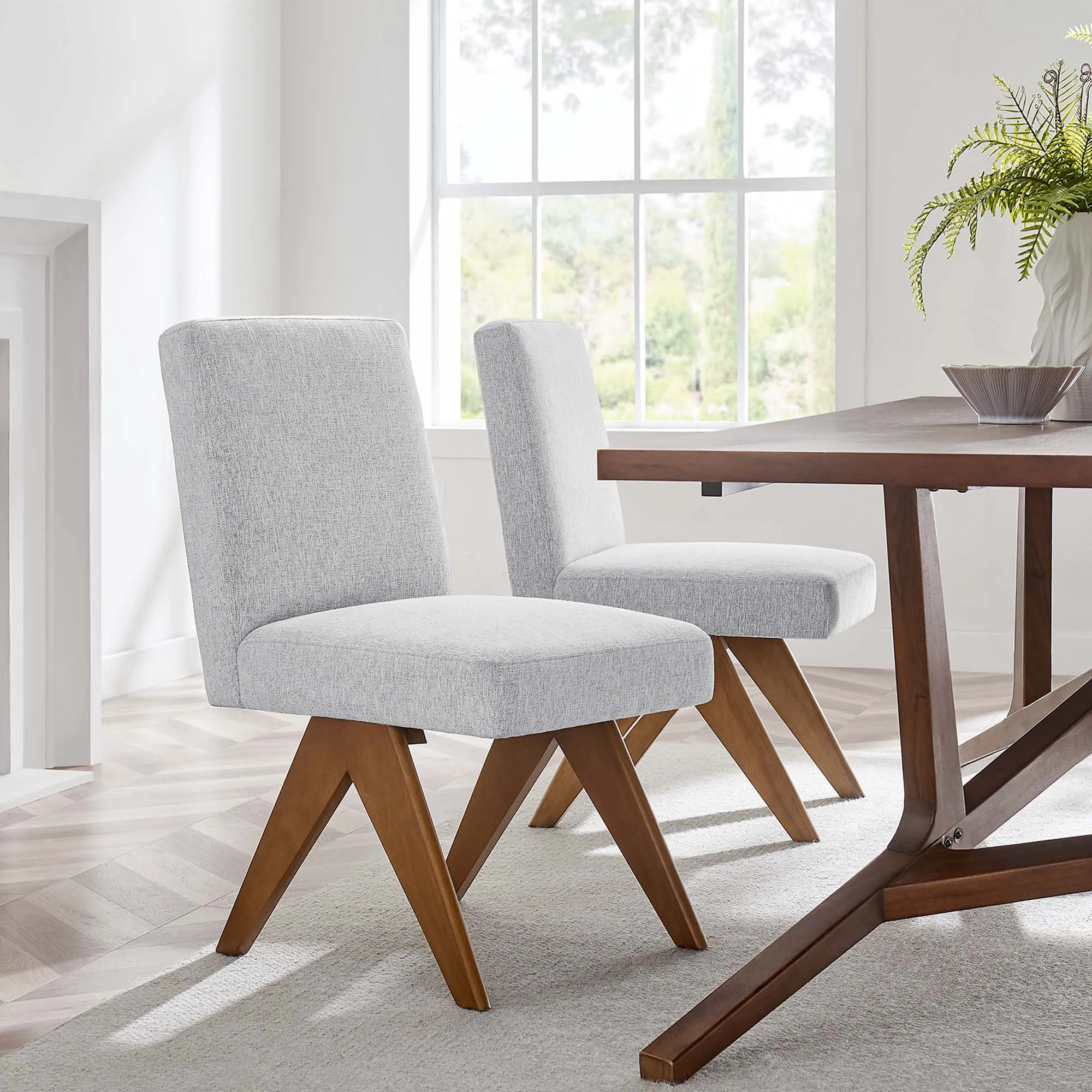 Lyra Fabric Dining Room Side Chair - Set of 2 by Modway