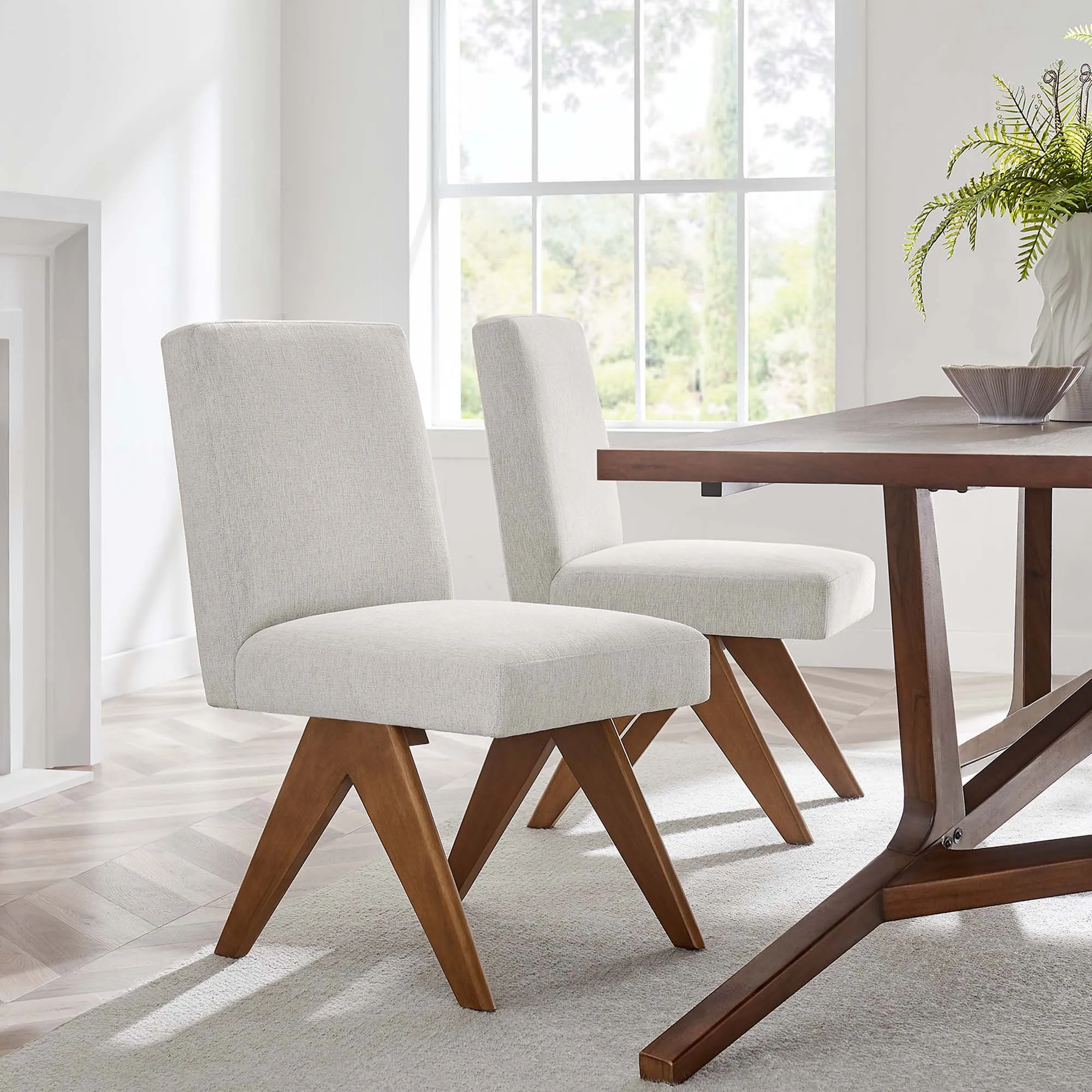 Lyra Fabric Dining Room Side Chair - Set of 2 by Modway