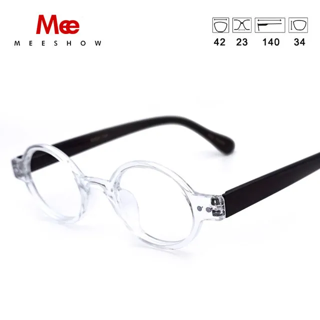 Meeshow Unisex Full Rim Round Polycarbonate Reading Glasses 1732