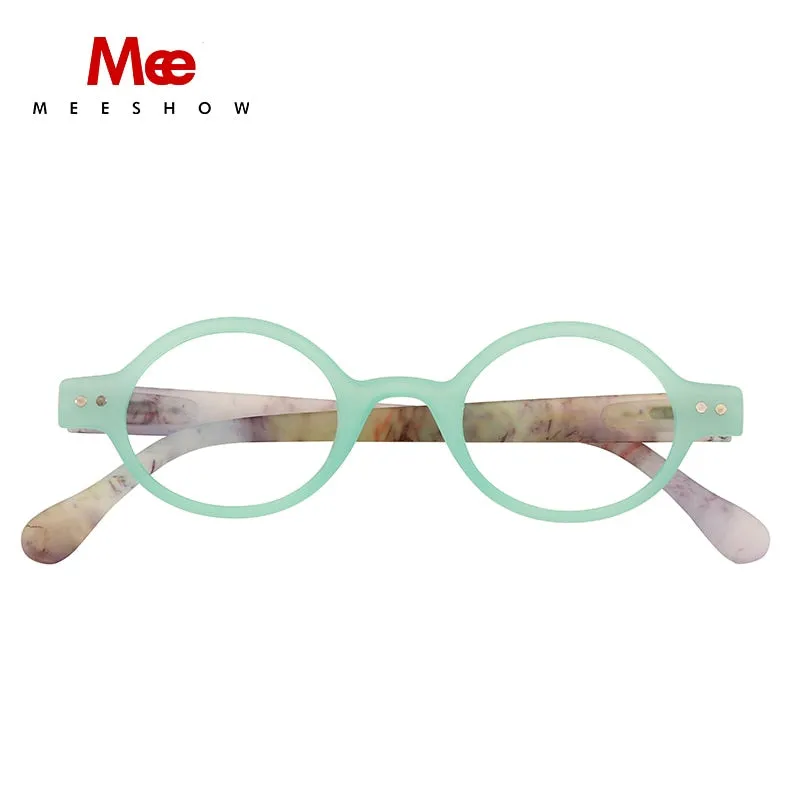 Meeshow Unisex Full Rim Round Polycarbonate Reading Glasses 1732