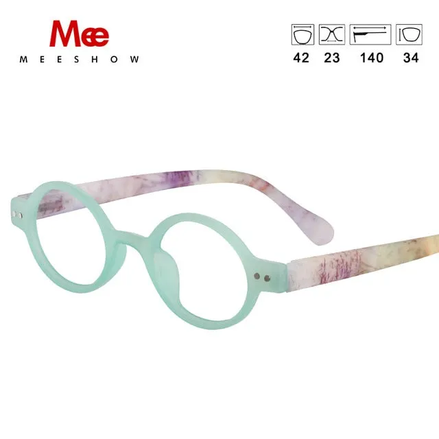 Meeshow Unisex Full Rim Round Polycarbonate Reading Glasses 1732