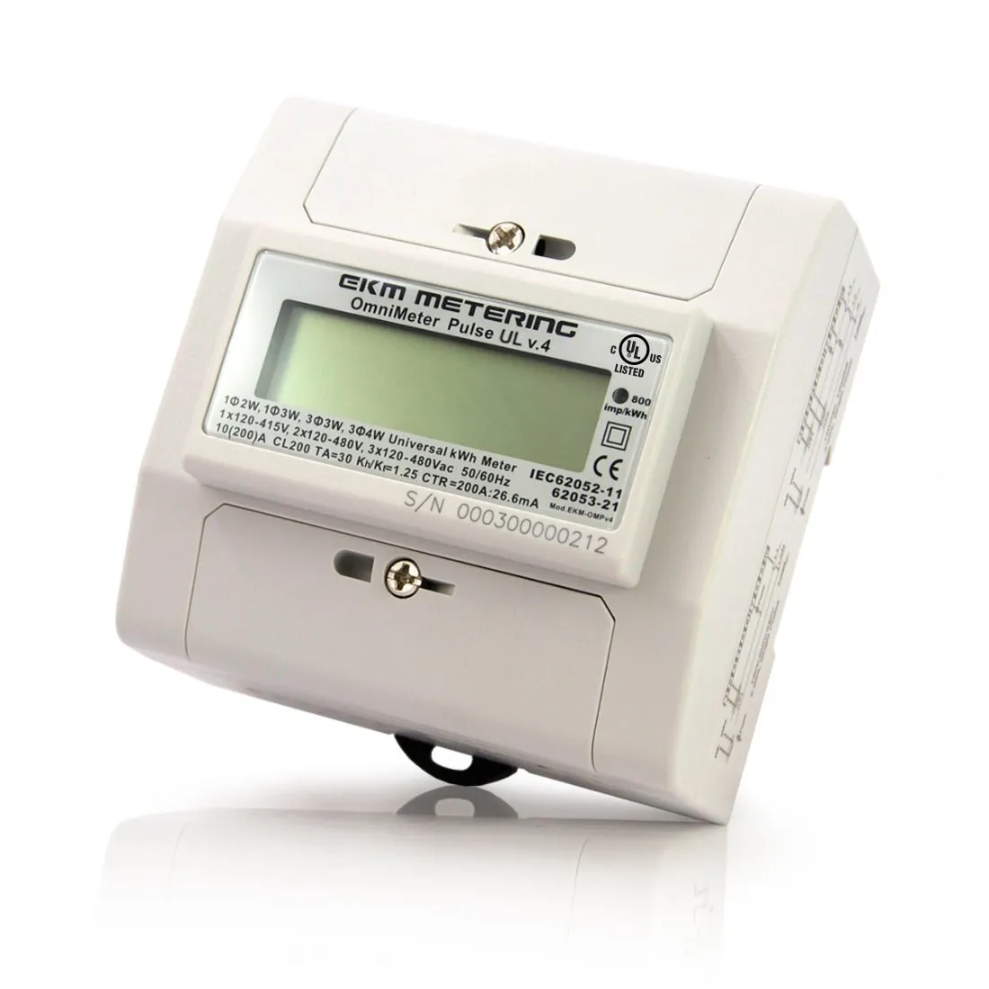 (Modbus) EKM Omnimeter Pulse UL v.4 – Pulse Counting, Relay Controlling, Universal Smart Electric Meter, UL Listed, ANSI
