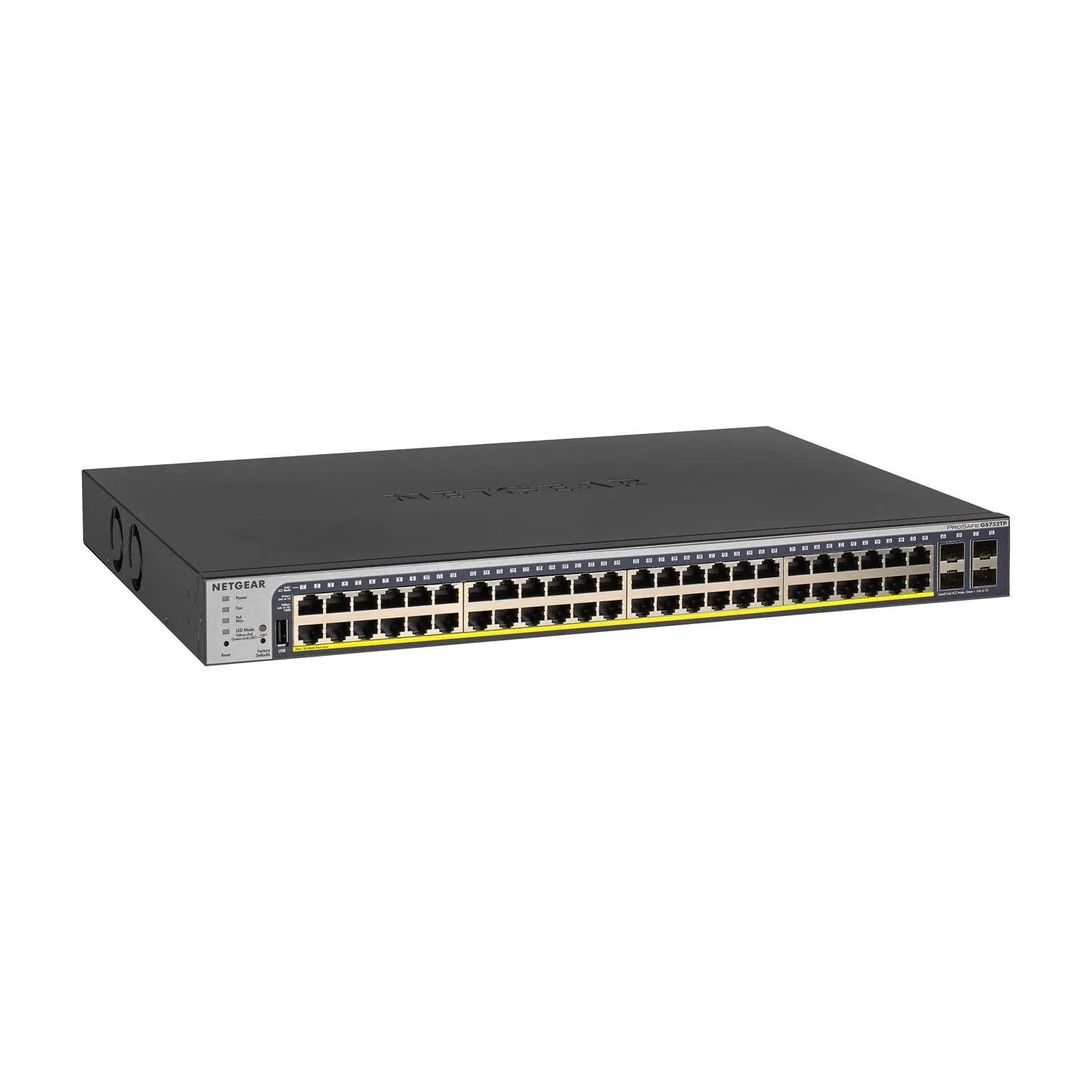 NETGEAR 48-Port Gigabit PoE  Ethernet Smart Managed Pro Switch with 4 SFP Ports | 380W | ProSAFE and lifetime technical chat support (GS752TP)