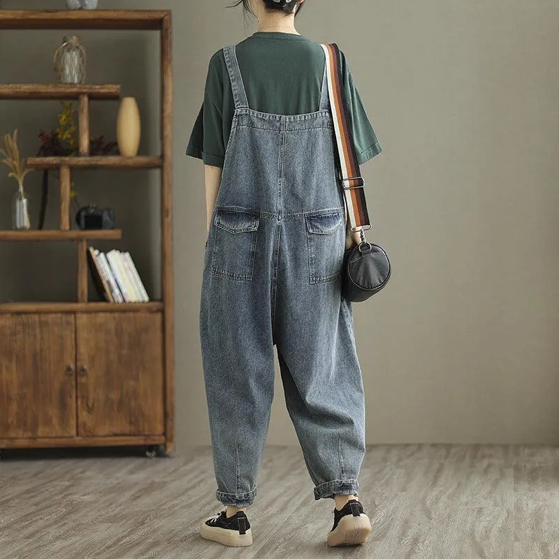 New Real Time Shooting Of Denim Embroidered Strap Pants For Women