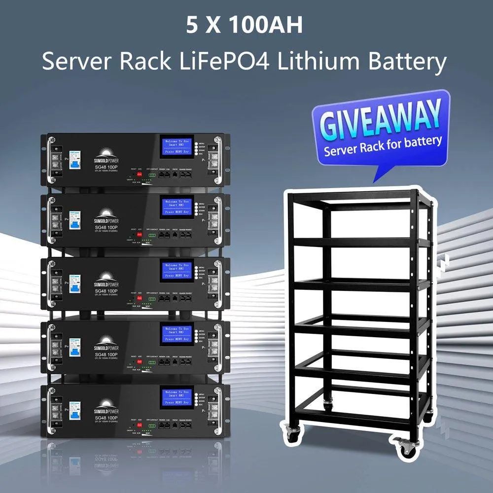 Off-Grid Solar Kit 12000W 48VDC 120V/240V LifePo4 25.6KWH Lithium Battery 12 X 415 Watts Solar Panels SGR-12K20E