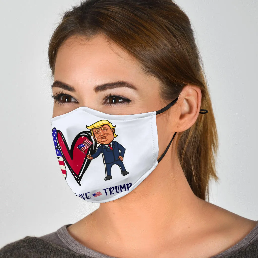 Peace Love Trump Face Mask