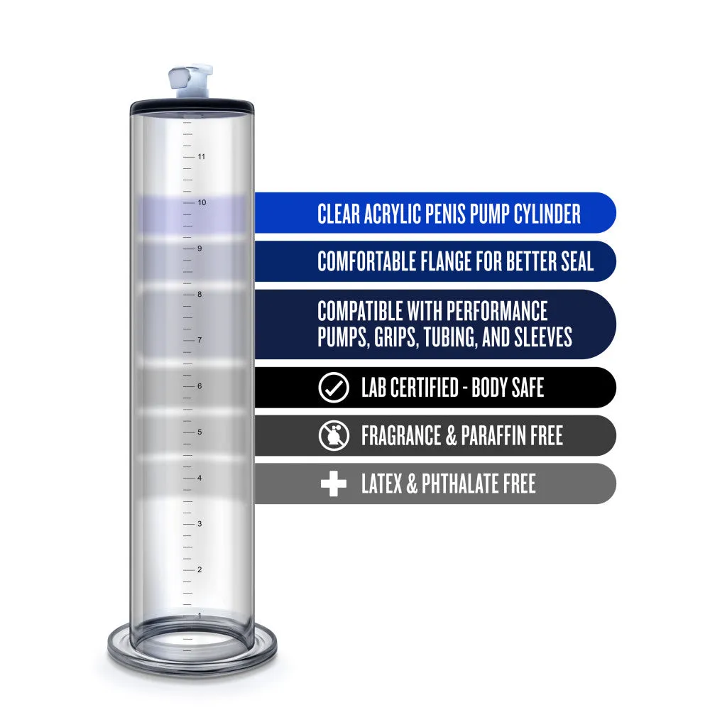 Performance By Blush® | 12 Inch x 2.75 Inch Penis Pump Cylinder - Clear