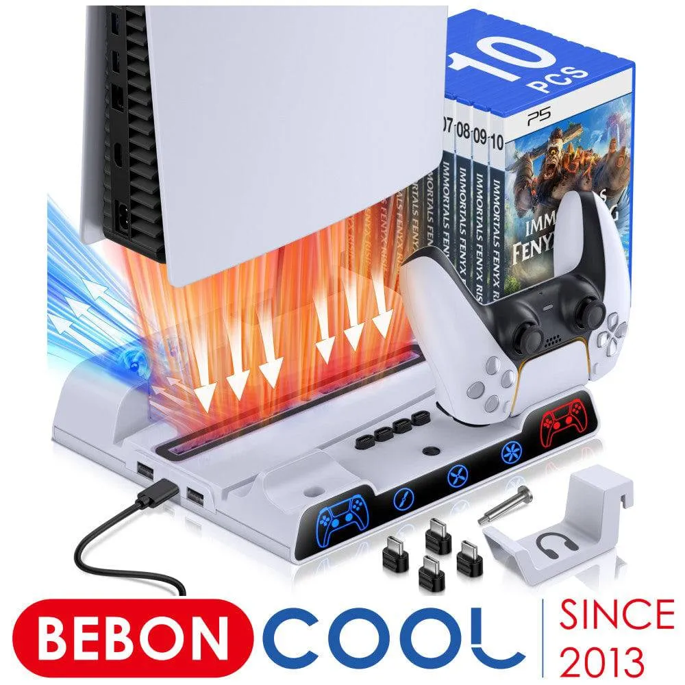PS5 Vertical Stand Console Cooling Charger With 2 Cooling Fans Fast For SONY Playstation 5 PS5 Disc/Digital Cooling Station