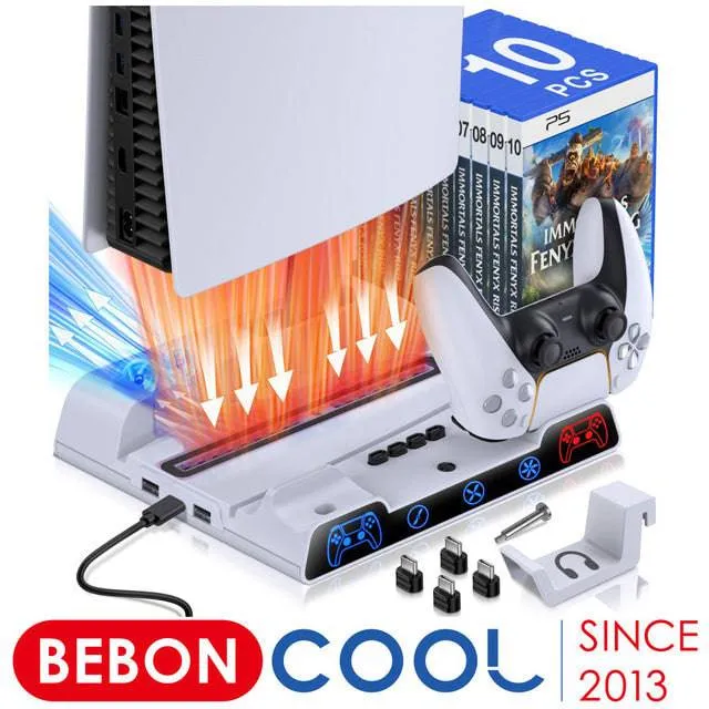 PS5 Vertical Stand Console Cooling Charger With 2 Cooling Fans Fast For SONY Playstation 5 PS5 Disc/Digital Cooling Station