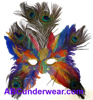 Rainbow Peacock Mask
